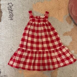 Doen - Girls Red and Cream Gingham Sundress